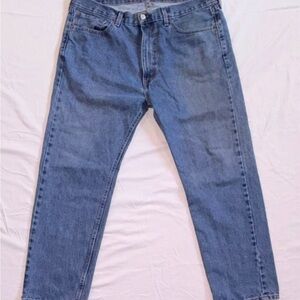 Levi's Straight Blue Denim Regular Fit 5-Pocket Men's Jeans 38x30
